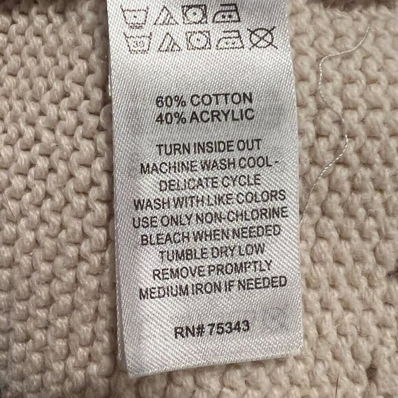 Cupcakes and Cashmere Infant Girls 3-6 Mo Cable Knit Sweater Dress Neutral Beige - Picture 10 of 10